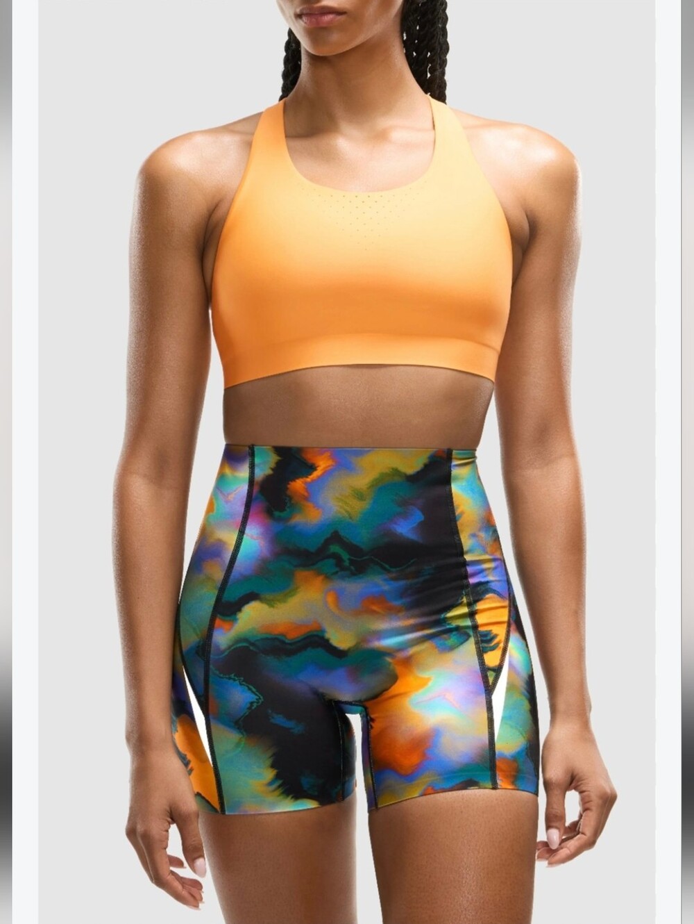 Peloton PaceForm Aerated Run Short 5" In Colorful Heatmap Print
